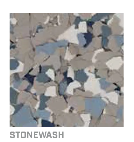 Stonewash decorative flake blend