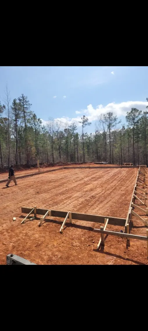 Graded and formed site prepared before a concrete pour by OTM Concrete